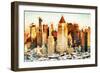 City Sunset - In the Style of Oil Painting-Philippe Hugonnard-Framed Giclee Print
