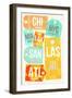 City Tags I-null-Framed Art Print