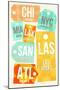 City Tags I-null-Mounted Art Print