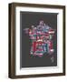 City Text Map of France-Michael Tompsett-Framed Art Print