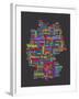 City Text Map of Germany-Michael Tompsett-Framed Art Print