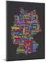 City Text Map of Germany-Michael Tompsett-Mounted Art Print