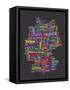 City Text Map of Germany-Michael Tompsett-Framed Stretched Canvas