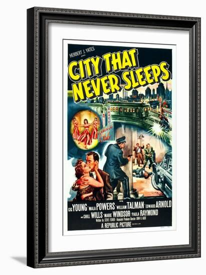 City That Never Sleeps-null-Framed Art Print