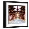 City Traffic Bridge-null-Framed Art Print