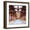 City Traffic Bridge-null-Framed Art Print