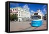 City Tram, Drottningtorget, Gothenburg, Sweden, Scandinavia, Europe-Frank Fell-Framed Stretched Canvas