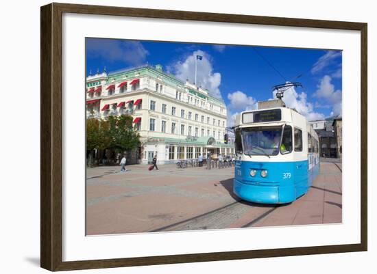 City Tram, Drottningtorget, Gothenburg, Sweden, Scandinavia, Europe-Frank Fell-Framed Photographic Print