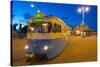 City Trams at Dusk, Drottningtorget, Gothenburg, Sweden, Scandinavia, Europe-Frank Fell-Stretched Canvas