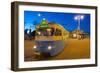 City Trams at Dusk, Drottningtorget, Gothenburg, Sweden, Scandinavia, Europe-Frank Fell-Framed Photographic Print