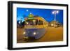 City Trams at Dusk, Drottningtorget, Gothenburg, Sweden, Scandinavia, Europe-Frank Fell-Framed Photographic Print