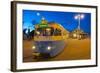 City Trams at Dusk, Drottningtorget, Gothenburg, Sweden, Scandinavia, Europe-Frank Fell-Framed Photographic Print