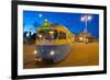 City Trams at Dusk, Drottningtorget, Gothenburg, Sweden, Scandinavia, Europe-Frank Fell-Framed Photographic Print