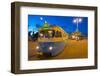 City Trams at Dusk, Drottningtorget, Gothenburg, Sweden, Scandinavia, Europe-Frank Fell-Framed Photographic Print