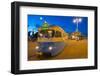 City Trams at Dusk, Drottningtorget, Gothenburg, Sweden, Scandinavia, Europe-Frank Fell-Framed Photographic Print