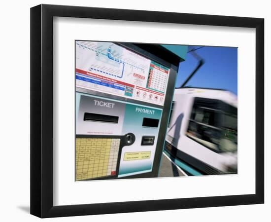 City Trams, Piccadilly Gardens, Manchester, England, United Kingdom-Neale Clarke-Framed Photographic Print