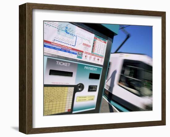 City Trams, Piccadilly Gardens, Manchester, England, United Kingdom-Neale Clarke-Framed Photographic Print