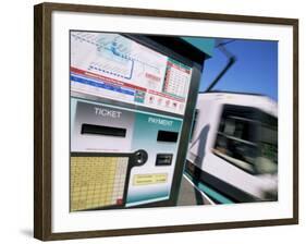 City Trams, Piccadilly Gardens, Manchester, England, United Kingdom-Neale Clarke-Framed Photographic Print