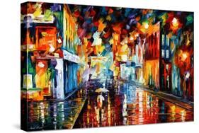 City Under Rain-Leonid Afremov-Stretched Canvas