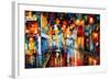 City Under Rain-Leonid Afremov-Framed Art Print