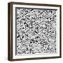 City Urban Blocks Seamless Pattern (Large) in Isometric Projection is Hand Drawing with Perimeter B-vook-Framed Art Print