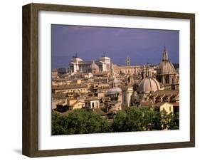 City View and Monumento Vittorio Emanuele Il, The Vatican, Rome, Italy-Walter Bibikow-Framed Premium Photographic Print