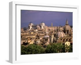 City View and Monumento Vittorio Emanuele Il, The Vatican, Rome, Italy-Walter Bibikow-Framed Premium Photographic Print