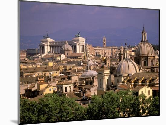 City View and Monumento Vittorio Emanuele Il, The Vatican, Rome, Italy-Walter Bibikow-Mounted Premium Photographic Print