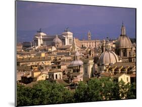 City View and Monumento Vittorio Emanuele Il, The Vatican, Rome, Italy-Walter Bibikow-Mounted Premium Photographic Print