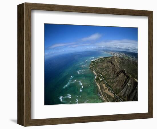 City View, Diamond Head Crater, Honolulu, HI-Walter Bibikow-Framed Photographic Print