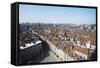 City View from Berner Munster, Bern, Switzerland, Europe-Christian Kober-Framed Stretched Canvas