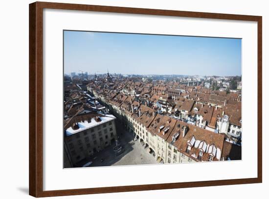 City View from Berner Munster, Bern, Switzerland, Europe-Christian Kober-Framed Photographic Print