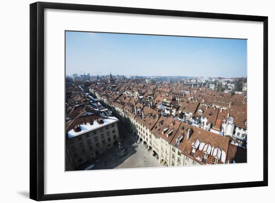 City View from Berner Munster, Bern, Switzerland, Europe-Christian Kober-Framed Photographic Print