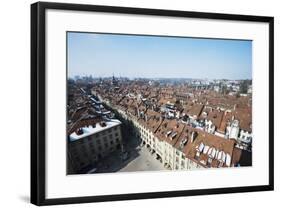 City View from Berner Munster, Bern, Switzerland, Europe-Christian Kober-Framed Photographic Print