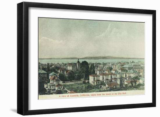 City View from City Hall Tower - Alameda, CA-Lantern Press-Framed Art Print