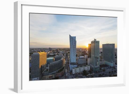 City View from Palace of Culture and Science, Warsaw, Poland, Europe-Christian Kober-Framed Photographic Print