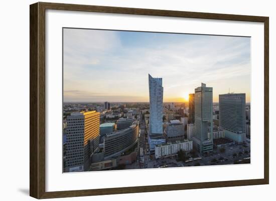 City View from Palace of Culture and Science, Warsaw, Poland, Europe-Christian Kober-Framed Photographic Print