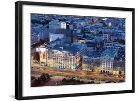 City View from Palace of Culture and Science, Warsaw, Poland, Europe-Christian Kober-Framed Photographic Print