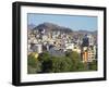 City view from Plato. The capital Praia on the Ilha de Santiago, Cape Verde.-Martin Zwick-Framed Premium Photographic Print