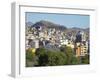 City view from Plato. The capital Praia on the Ilha de Santiago, Cape Verde.-Martin Zwick-Framed Premium Photographic Print