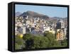 City view from Plato. The capital Praia on the Ilha de Santiago, Cape Verde.-Martin Zwick-Framed Stretched Canvas