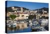 City View from Port Tino Rossi, Ajaccio, Corsica, France-Walter Bibikow-Stretched Canvas
