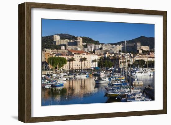 City View from Port Tino Rossi, Ajaccio, Corsica, France-Walter Bibikow-Framed Photographic Print