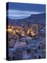 City View of Gšreme by Night, Cappadocia, Anatolia, Turkey-Rainer Mirau-Stretched Canvas