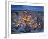 City View of Gšreme by Night, Cappadocia, Anatolia, Turkey-Rainer Mirau-Framed Photographic Print