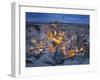 City View of Gšreme by Night, Cappadocia, Anatolia, Turkey-Rainer Mirau-Framed Photographic Print