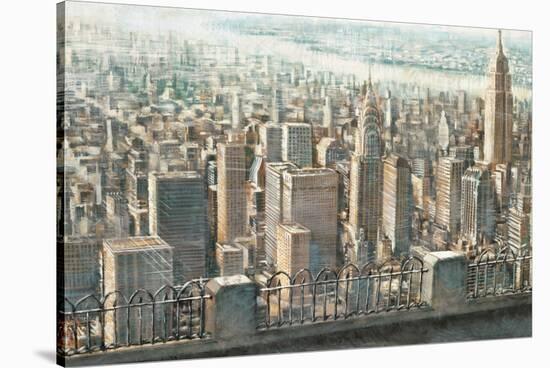 City View of Manhattan-Matthew Daniels-Stretched Canvas