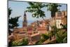 City View of Medieval Menton and Basilique Saint Michel, Alpes-Maritimes, Cote D'Azur-Frank Fell-Mounted Photographic Print