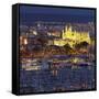 City View of Palma Di Majorca, Cathedral La Seu, Harbour, Majorca, Spain-Rainer Mirau-Framed Stretched Canvas