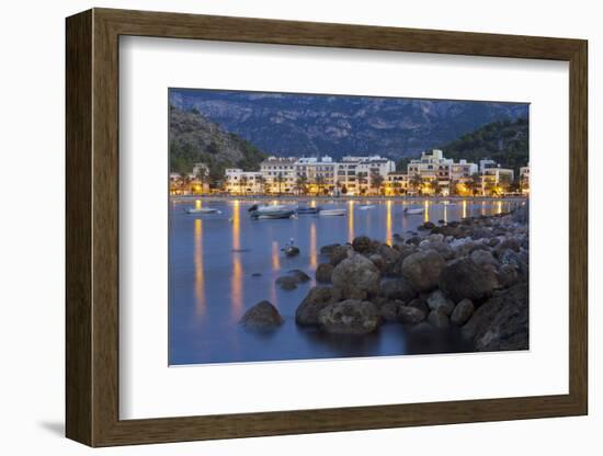 City View of Port De S?ller, Evening, Majorca, Spain-Rainer Mirau-Framed Photographic Print